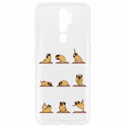 Чехол для Oppo A5/A9 2020 Pug engaged in yoga - PrintSalon