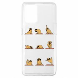 Чехол для Oppo A74 4G Pug engaged in yoga - PrintSalon