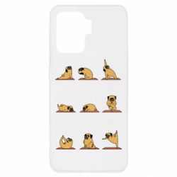 Чехол для Oppo Reno 5 Lite Pug engaged in yoga - PrintSalon