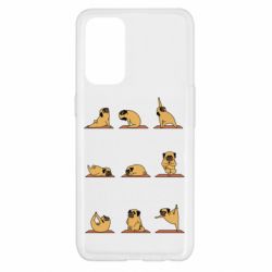 Чехол для Oppo Reno 5 4G Pug engaged in yoga-PrintSalon Чехол для Oppo Reno 5 4G Pug engaged in yoga