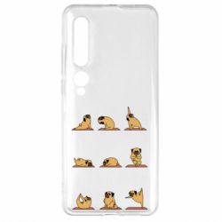 Чехол для Xiaomi Mi10/10 Pro Pug engaged in yoga - PrintSalon