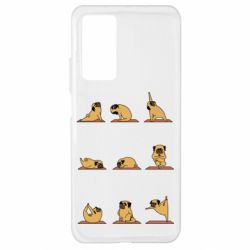 Чехол для Xiaomi Mi 10T/10T Pro Pug engaged in yoga - PrintSalon