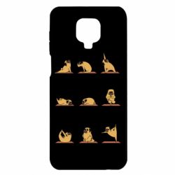 Чехол для Xiaomi Redmi Note 9S/9Pro/9Pro Max Pug engaged in yoga - PrintSalon