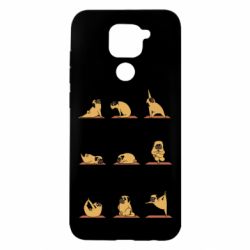 Чехол для Xiaomi Redmi Note 9/Redmi 10X Pug engaged in yoga - PrintSalon