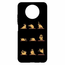 Чехол для Xiaomi Redmi Note 9 5G/Redmi Note 9T Pug engaged in yoga - PrintSalon