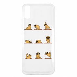 Чехол для Xiaomi Redmi 9a Pug engaged in yoga - PrintSalon