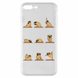 Чехол для iPhone 8 Plus Pug engaged in yoga - PrintSalon