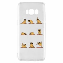 Чехол для Samsung S8 Pug engaged in yoga - PrintSalon