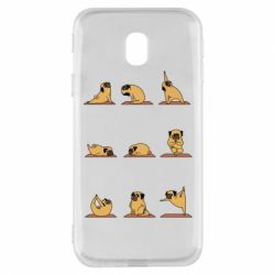 Чехол для Samsung J3 2017 Pug engaged in yoga - PrintSalon