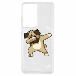 Чехол для Samsung S21 Ultra Pug Swag-PrintSalon Чехол для Samsung S21 Ultra Pug Swag