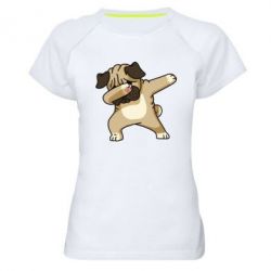 Женская футболка для спорта Pug Swag - PrintSalon
