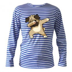 Тельняшка с длинным рукавом Pug Swag - PrintSalon