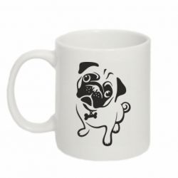 Чашка 320ml Pug with big eyes