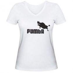 Жіноча футболка з V-подібним вирізом Pumba - PrintSalon