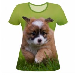 Женская футболка 3D Puppy dog - PrintSalon