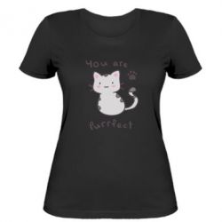 Женская футболка Purrfect - PrintSalon