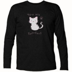 Футболка с длинным рукавом Purrfect - PrintSalon