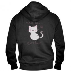 Мужское худи на молнии Purrfect - PrintSalon