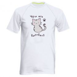 Мужская футболка для спорта Purrfect - PrintSalon