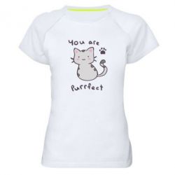 Женская футболка для спорта Purrfect - PrintSalon