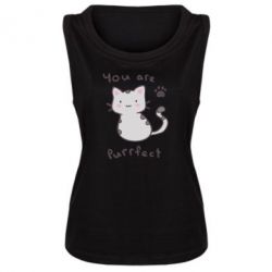 Женская майка Purrfect - PrintSalon