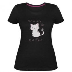 Женская премиум футболка Purrfect - PrintSalon