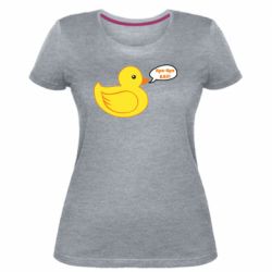 Женская премиум футболка Quack-quack fuck! - PrintSalon