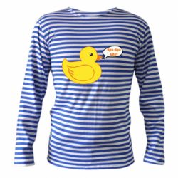 Тельняшка с длинным рукавом Quack-quack fuck! - PrintSalon