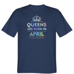 Мужская футболка Stedman Queens are born in April Голограмма