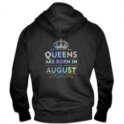 Чоловіче худі на блискавці Queens are born in August Голограмма - PrintSalon