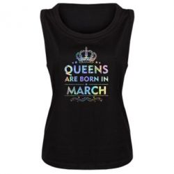 Женская майка Queens are born in March Голограмма-PrintSalon Женская майка Queens are born in March Голограмма