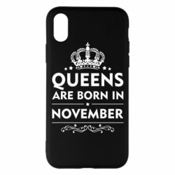 Чехол для iPhone X/Xs Queens are born in November - PrintSalon