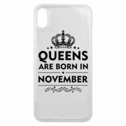 Чехол для iPhone Xs Max Queens are born in November - PrintSalon