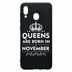 Чехол для Samsung A20 Queens are born in November - PrintSalon