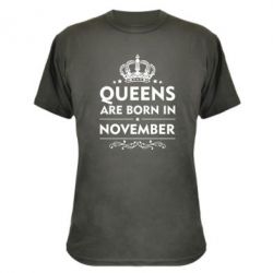 Камуфляжная футболка Queens are born in November - PrintSalon