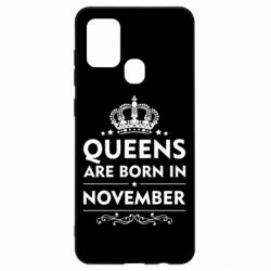 Чехол для Samsung A21s Queens are born in November - PrintSalon