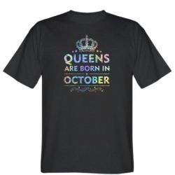 Мужская футболка Stedman Queens are born in October Голограмма