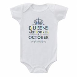 Дитячий бодік Queens are born in October Голограмма