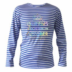Тільник з довгим рукавом Queens are born in October Голограмма - PrintSalon