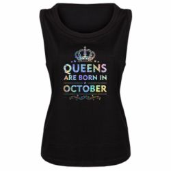 Майка жіноча Queens are born in October Голограмма - PrintSalon