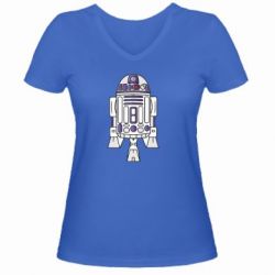 Женская футболка с V-образным вырезом R2D2 - PrintSalon