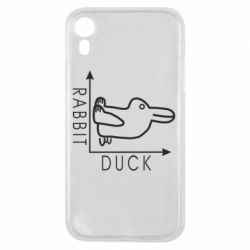 Чехол для iPhone XR Rabbit and duck - PrintSalon