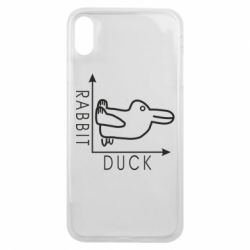 Чехол для iPhone Xs Max Rabbit and duck - PrintSalon