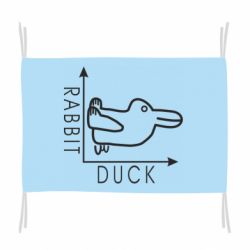 Флаг Rabbit and duck - PrintSalon
