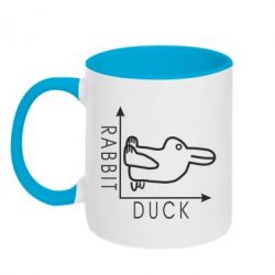Чашка двухцветная 320ml Rabbit and duck - PrintSalon
