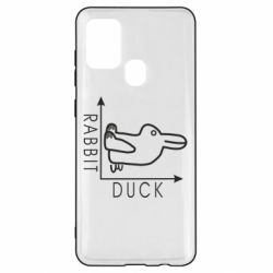 Чехол для Samsung A21s Rabbit and duck - PrintSalon