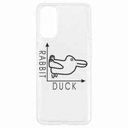 Чехол для Oppo Reno 4 Rabbit and duck - PrintSalon