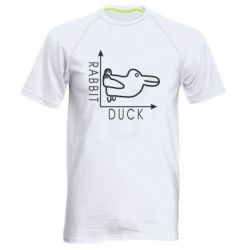 Мужская футболка для спорта Rabbit and duck - PrintSalon