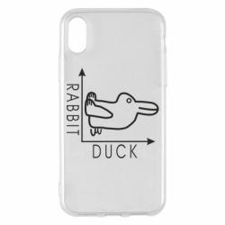 Чехол для iPhone X/Xs Rabbit and duck - PrintSalon