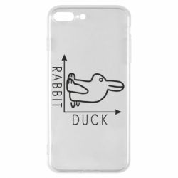 Чехол для iPhone 8 Plus Rabbit and duck - PrintSalon